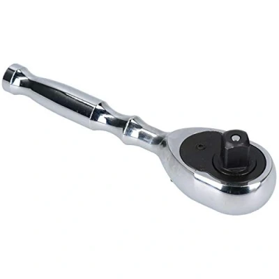 Image of AB Tools 1/2&quot; Drive Stubby Ratchet Socket Driver 72 Teeth Reversible Quick Release