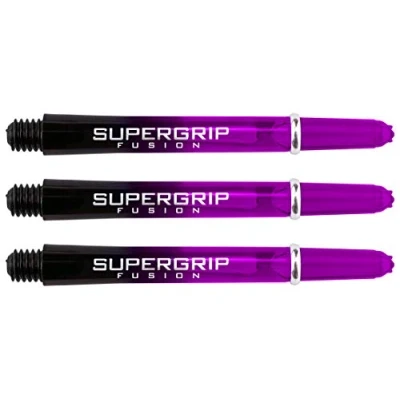 Image of Harrows Supergrip Fusion Dart Shafts Black &amp; Purple Midi 5 Sets (15 Stems)