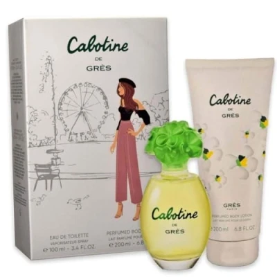 Image of Gres Cabotine Cabotin de Parfums EDT Spray 180ml and Body Lotion 170g