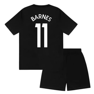 Image of Newcastle United FC Boys Barnes 11 Sublimation Short Pyjamas Black 10 Years