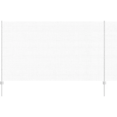 Image of vidaXL Welded Wire Fence with 22 U Posts Silver 1.4x25 m Steel