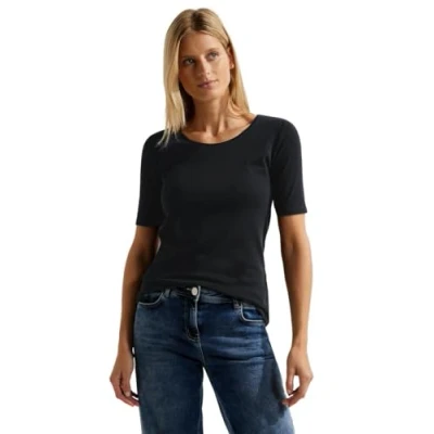 Image of Cecil Women&#039;s 311780 Lena T Shirt, Black (Black 10001), XXL