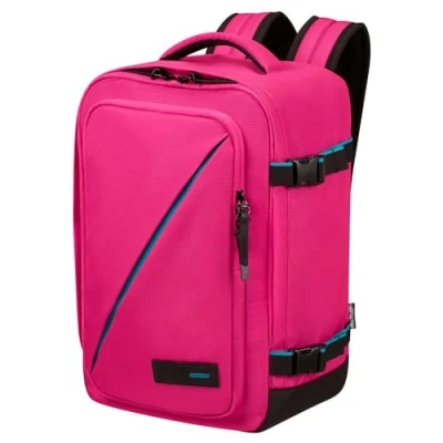 Image of American Tourister Take2Cabin Ryanair Cabin Bag 25 x 20 40 cm, 23 L, 0.50 kg, Hand Luggage, Airplane Backpack S Underseater, Pink (Raspberry Sorbet)