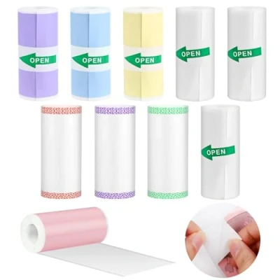 Image of GuKKK Thermal Rolls, 10pcs Photo Paper, White, 57 x 25 mm 4 m, Smooth Finish, Ink free Transparent Print, Waterproof, BPA Free, For Children&#039;s Camera, Mini Printer, Stickers, DIY