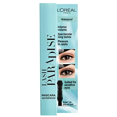 Image of L&#039;Oréal Paris Lash Paradise Waterproof Mascara for Intense Volume and Spectacular Length, Suitable Sensitive Eyes, Black, Pack of 1