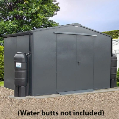 Image of 10&#039; x 7&#039; Asgard Garrison Police Preferred Metal Garden Workshop Shed Installation Included (3.11m 2.39m)