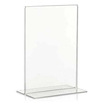 Image of Pack of 10 VITAdisplays® DIN A5 Table Stands/Advertising Stands as T Stand/T Stand Made from Original PLEXIGLAS®