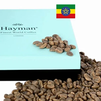 Image of Hayman Coffee, 100% Ethiopia Yirgacheffe Green Coffee Beans To Medium Roast With Roaster Machine, 454g/16oz Box (Unit Count: 1) Ethiopian