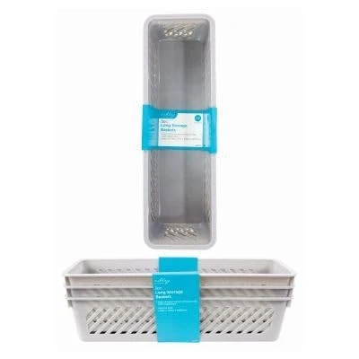 Image of Plastic Storage Baskets Grey By Ashley