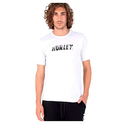 Image of Hurley Men&#039;s M Evd Wsh Fastlane Camo Ss Shirt, White,