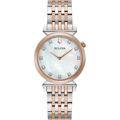 Image of Bulova Womens Analogue Quartz Watch with Stainless Steel Strap 98P192