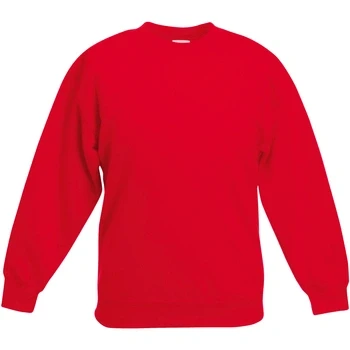 Image of Fruit of the Loom Unisex Kids Set In Classic Long Sleeve Sweater, Red (Burgunderrot), 5/6 years