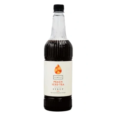 Image of Simply Peach Iced Tea Syrup, Vegan &amp; Gluten Free Beverage Syrup for Cordial Squash, Cocktails Mocktails (1 Litre)