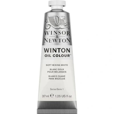 Image of Winsor &amp; Newton 37ml Winton Oil Colour Tube Soft Mixing White,1414415