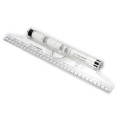 Image of XLKJ 30cm Rolling Parallel Ruler,Multi Purpose Measuring Ruler,Drawing Roller Ruler for Measuring,Drafting,Student,School