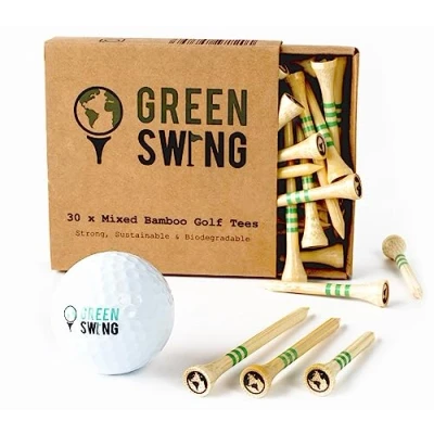 Image of Bamboo Golf Tees Mixed Sizes Strong Sustainable Biodegradable 30pcs