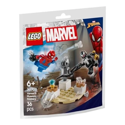 Image of LEGO Marvel Spider Man, Venom&#039;s Museum Robbery, 36 Pieces, Ages 6+, Paper bag Building Set 30707