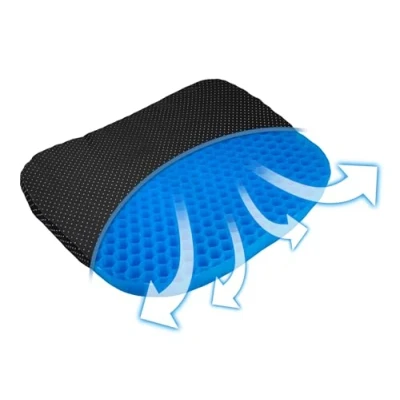 Image of Aidapt Gel Support Cushion.Double Honeycombe Design,Breathable Air Flow,Office Chair,Wheelchair,Eggcrate Chair,Car Soft Sitter Cushion,Pressure Relief,Coccyx Pain,Washable Cover