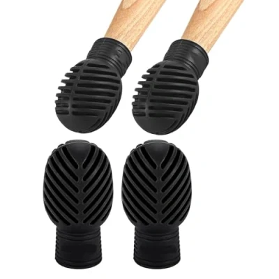 Image of Drum Mute Tips Silicone Drumstick Silent Practice 4PCS Dampener Tips, Musical Instruments Accessory, Clacking Sound For Accessories