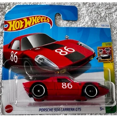 Image of Hot Wheels Porsche 904 Carrera GTS HW Exotics 1/10 (158/250) HTD94 Red 2024 + Protector Short Card Frikimonkey