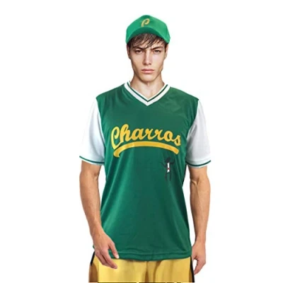Image of costumebase Kenny Powers Baseball Jersey Shirt &amp; Cap Costume Eastbound and Down (M) Green