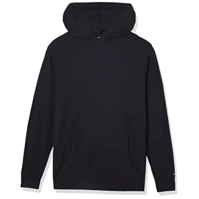 Image of Tommy Hilfiger Men&#039;s Oh Hoodie Knit Um0um02628 Heavyweight Knits, Blue (Desert Sky), XL