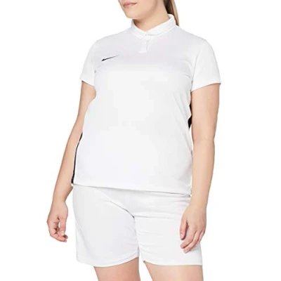 Image of Nike Women Dri Fit Academy 18 Short Sleeve Polo White/Black/Black, Small