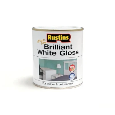 Image of RUSTINS Brilliant White Gloss Paint 500ml