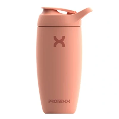 Image of Promixx Pursuit Shaker Bottle New Edition Insulated Stainless Steel Water and Blender Cup, 550ml, Coral