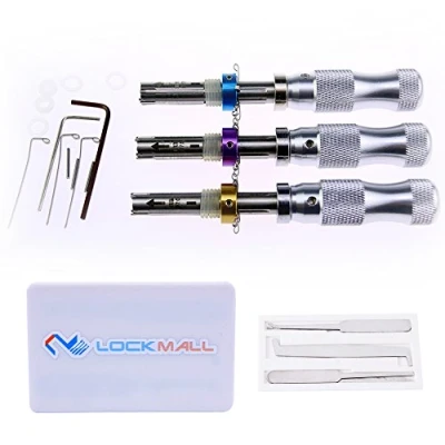 Image of Lockmall HUK 7 Pin Tubular lock pick Adjustable 7mm 7.5mm and 7.8mm 3 Piece Set