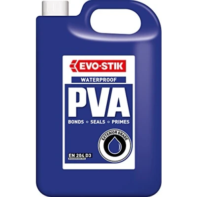 Image of 2 x 5 Litre Evo Stik Waterproof PVA building glue primer sealer admixture 5L polyjerry jerry can