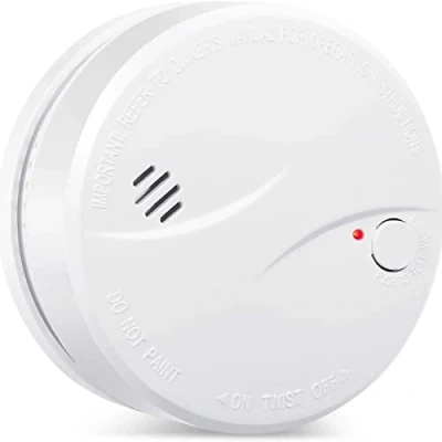 Image of Heiman Smoke Alarm, 10 Year Battery Fire Alarm Detector with LED Indicator &amp; Silence Button EN14604 Standard, Photoelectric Sensor (1)