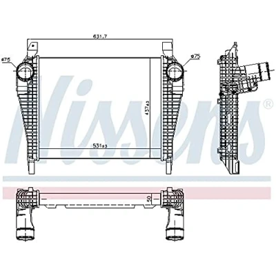 Image of 500361633, 504028467 Intercooler NISSENS 97064 without EGR valve