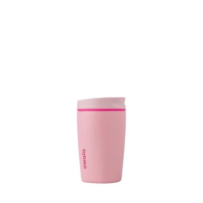 Image of Owala SmoothSip Slider Insulated Stainless Steel Coffee Tumbler, Reusable Iced Cup, Hot Travel Mug, BPA Free 12 oz, Pucker Up