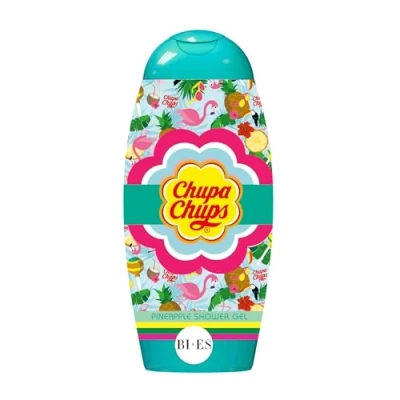Image of Chupa Chups Pineapple Shower Gel for Kids &amp; Adults Paraben Free Moisturising with Glycerin, Softens Hydrates Skin, Sweet Scent, Gentle on Sensitive Ages 3+, 250ml