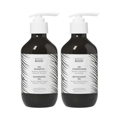 Image of BONDIBOOST HG Duo Shampoo + Conditioner Bundle [10.14fl oz each] Improves Appearance for Thinning Hair Volumizing Hydrating Nourishing Sulfate/Paraben Free, Women/Men Australian Made
