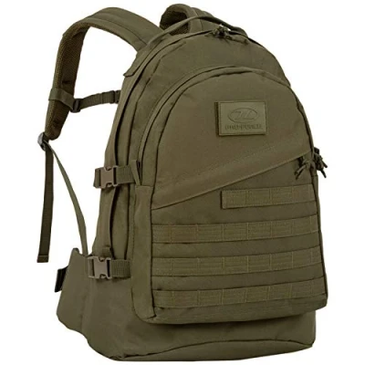 Image of Highlander Military Tactical Assault Backpack The Recon 40L Waterproof Daysack with Multiple MOLLE Attachment Points for Extra Accessories and Equipment (Olive) TT165 OG