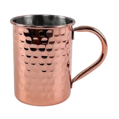 Image of Beaumont Copper Plated Hammered Mug 400ml