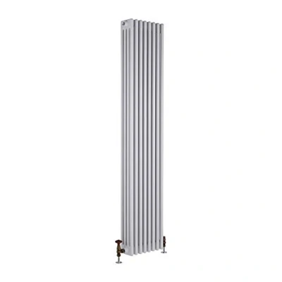 Image of Milano Windsor White Cast Iron Style Vertical Four Column Radiator 1800mm x 380mm