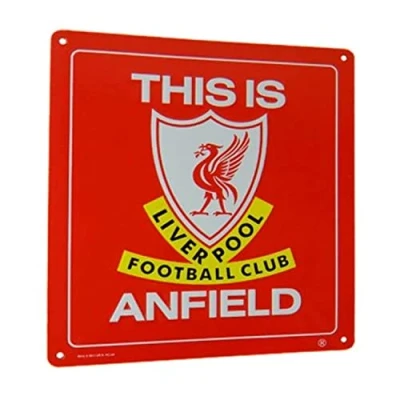 Image of Club Licensed Liverpool This is Anfield Sign (22cm x 25cm)