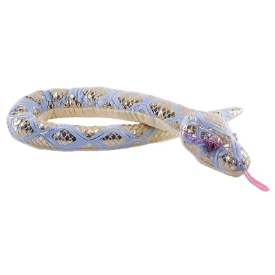 Image of Wild Republic Foilkins Diamond Blue Snake, Stuffed Animal, 54 Inches, Plush Toy, Fill is Spun Recycled Water Bottles