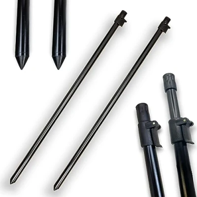 Image of LFS 2 Storm Poles Telescopic 95 180cm Clamp Lock Fishing Bivvy Shelter Umbrella