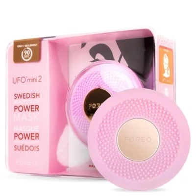 Image of Foreo Ufo Mini 2 Full Facial Led Mask Treatment, Red Light Therapy, Face Masks Beauty Korean Skincare, Thermotherapy &amp; Massager, Moisturiser, Increased Skin Care Absorption, Pearl Pink