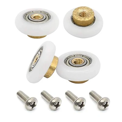 Image of Shower Door Rollers Runners Wheels Replacement Part Bathroom Glass Runner Sliding Roller Wheel (4pcs)