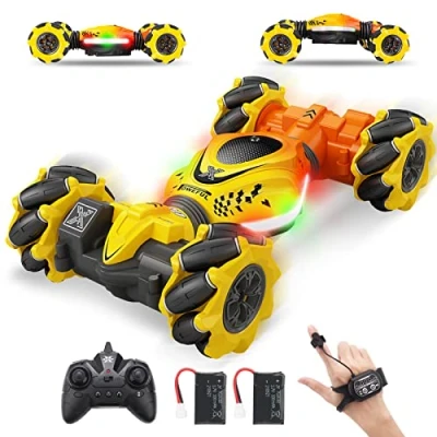 Image of Pristar Hand Gesture Remote Control Car, 4WD Glove Controlled Car All Terrain, 360 Rotation Stunt Toy for Kids Boy Age 5 6 7 8 9 10
