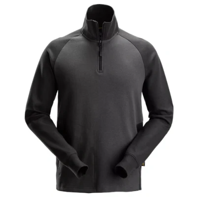 Image of Snickers Two Coloured Half Zip Sweatshirt Steel Grey/Black M