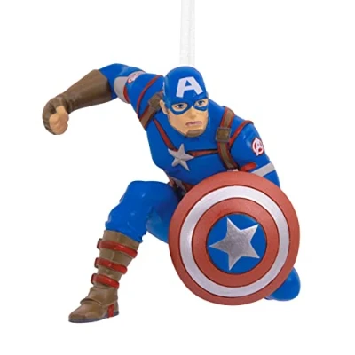 Image of Hallmark Marvel Avengers Captain America Christmas Ornament