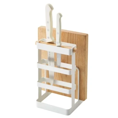 Image of Yamazaki Home, Tosca Cutting Board with Knife Holder,White