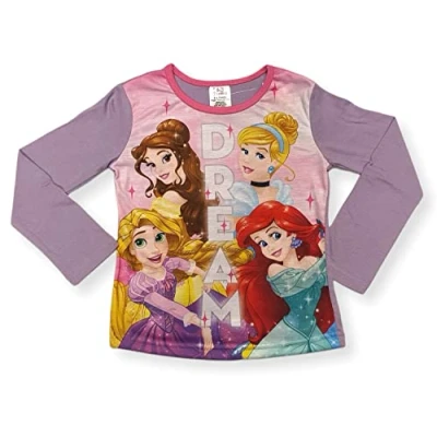 Image of Disney Girls Princess Dream Long Sleeve Older Pyjama Set 9 10 Years Pink