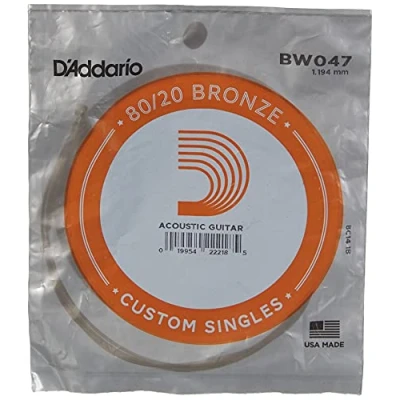 Image of D&#039;Addario .047 Bronze Wound Single String for Acoustic Guitar